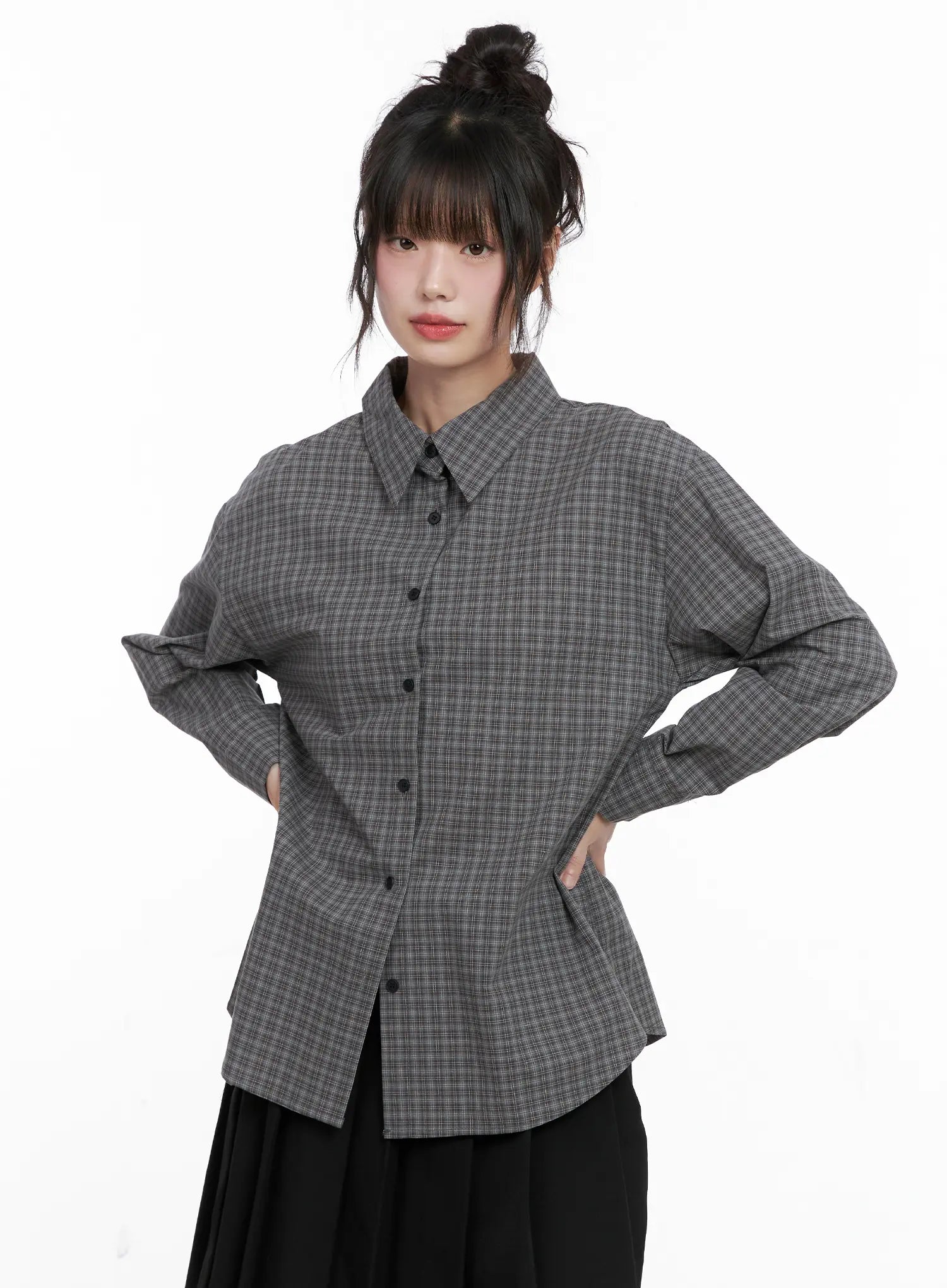 Checkered Button-Up Shirt CG515