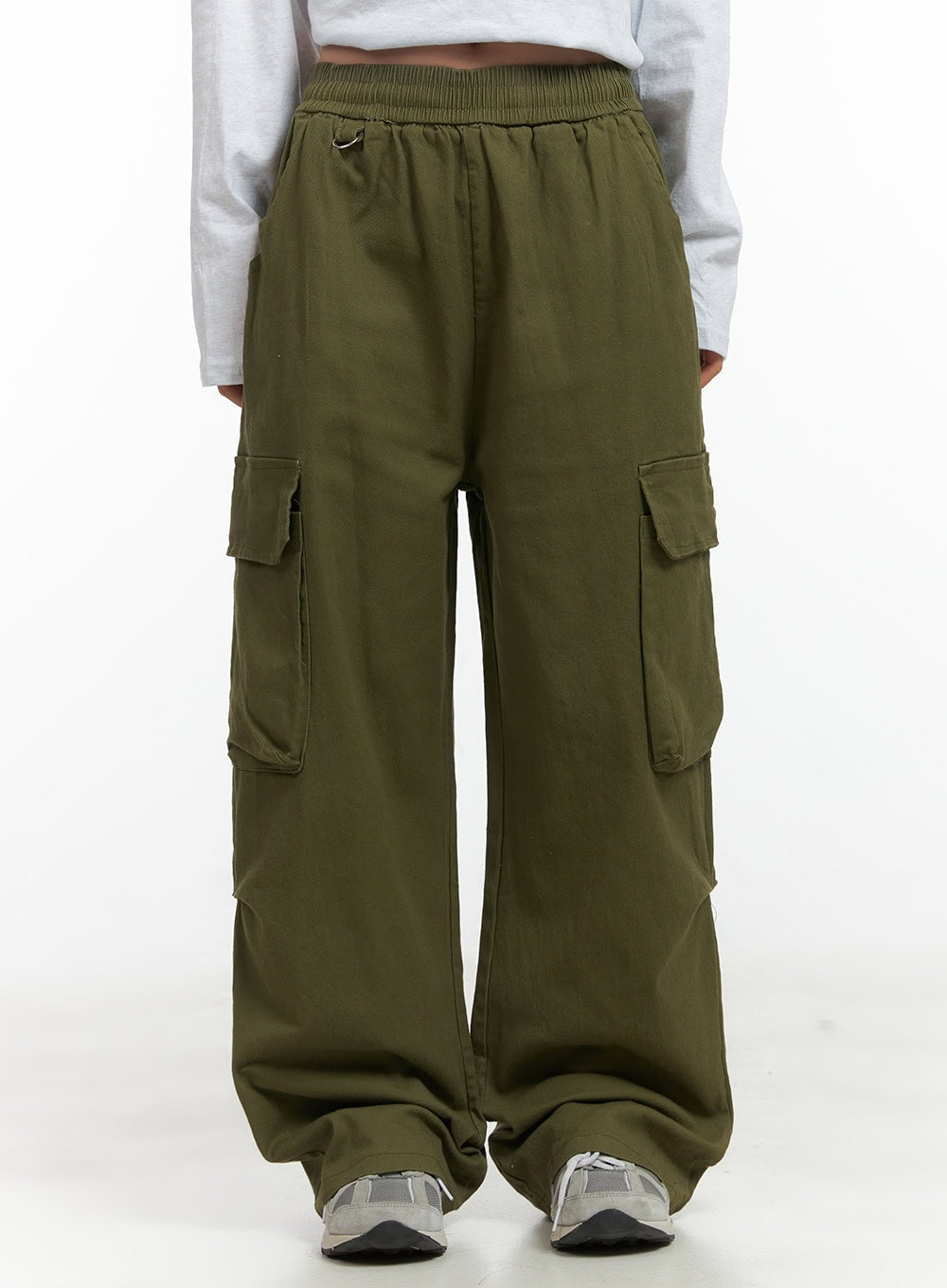 Wide Fit Banded Cargo Pants CO417