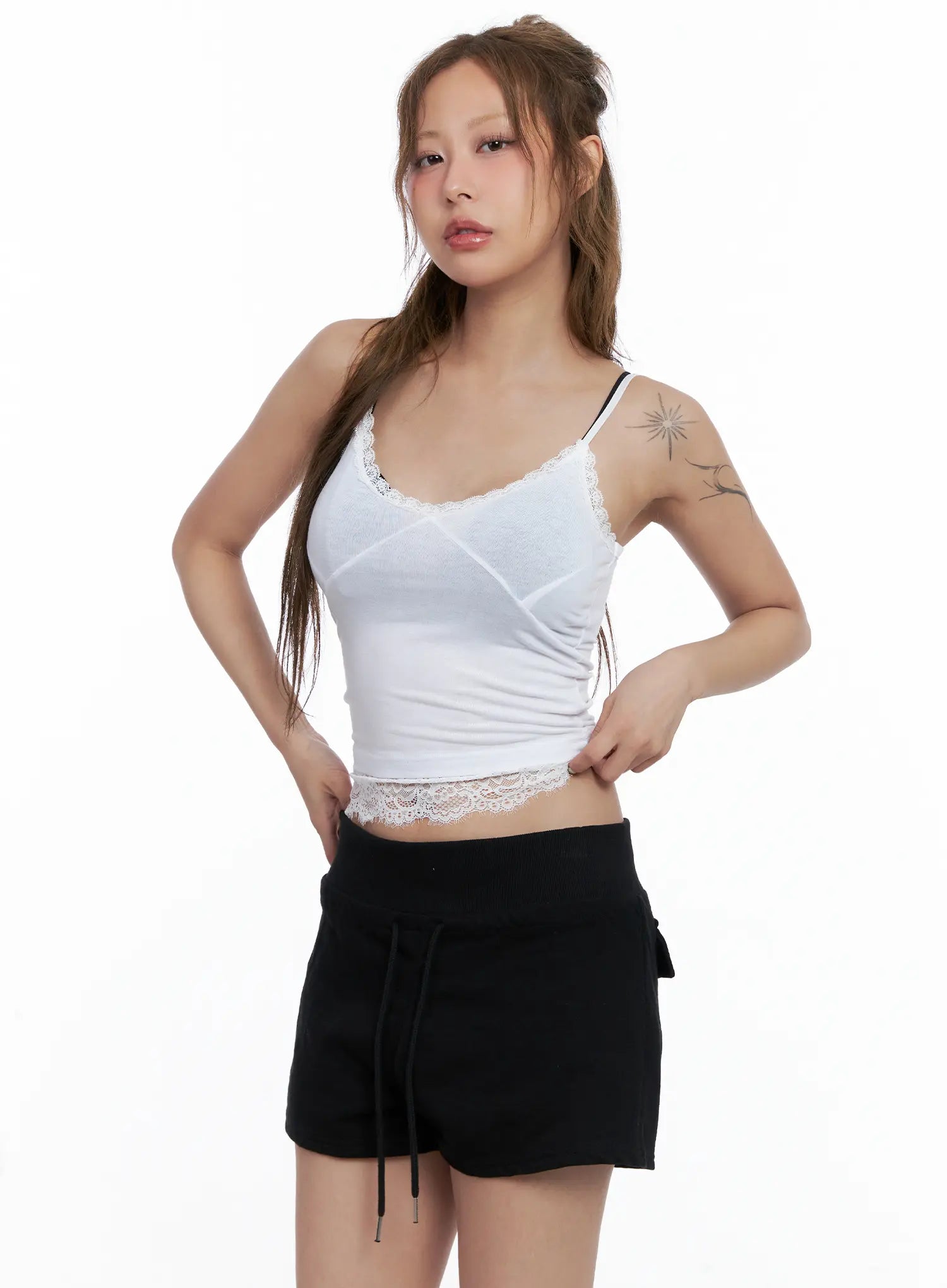 V-Neck Lace Cami Top CL510