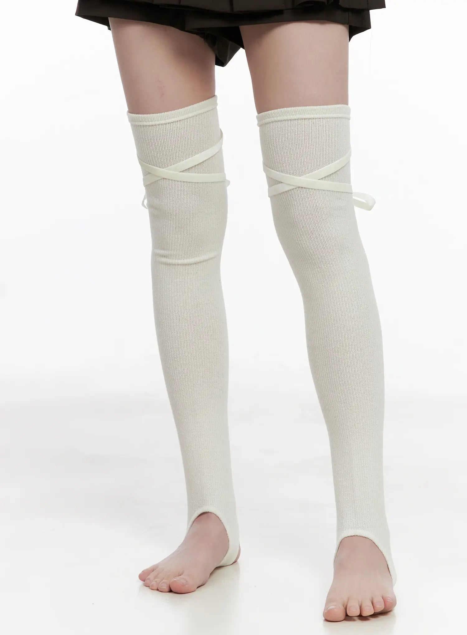 Tie-Up Knee High Leg Warmers CG519