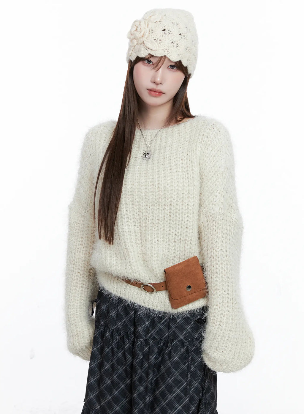 Fluffy Boatneck Sweater CG529