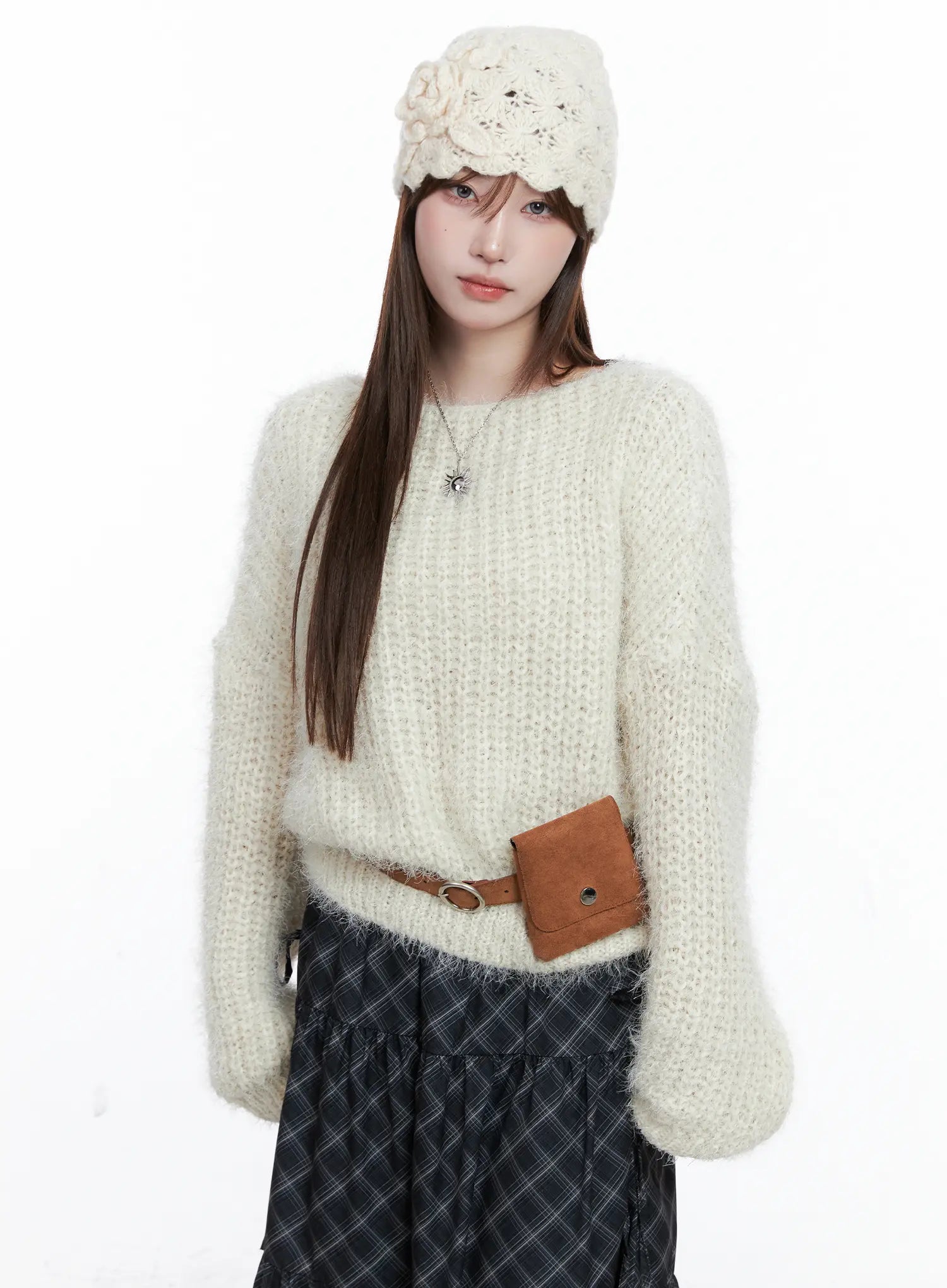 Fluffy Boatneck Sweater CG529