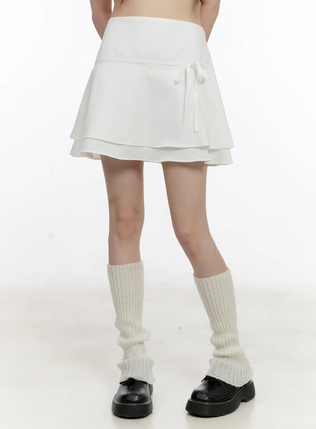 Layered Flare Ribbon Mini Skirt CL507