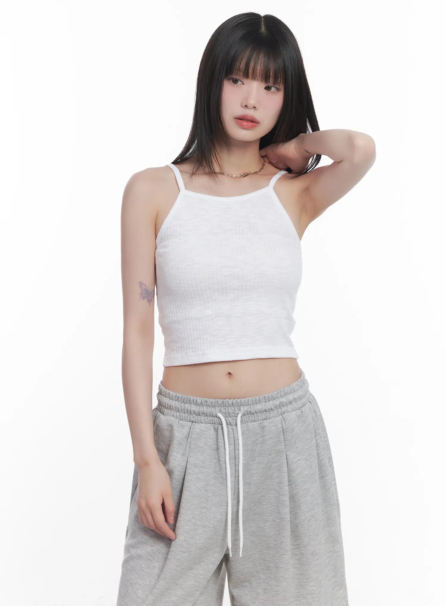 Ribbed Halter Neck Cami CU519