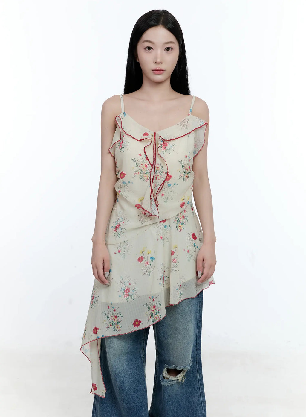 Floral Asymmetrical Dress CG501