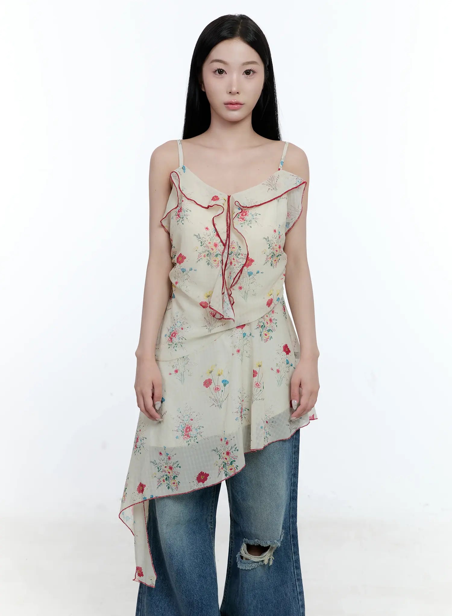 Floral Asymmetrical Dress CG501