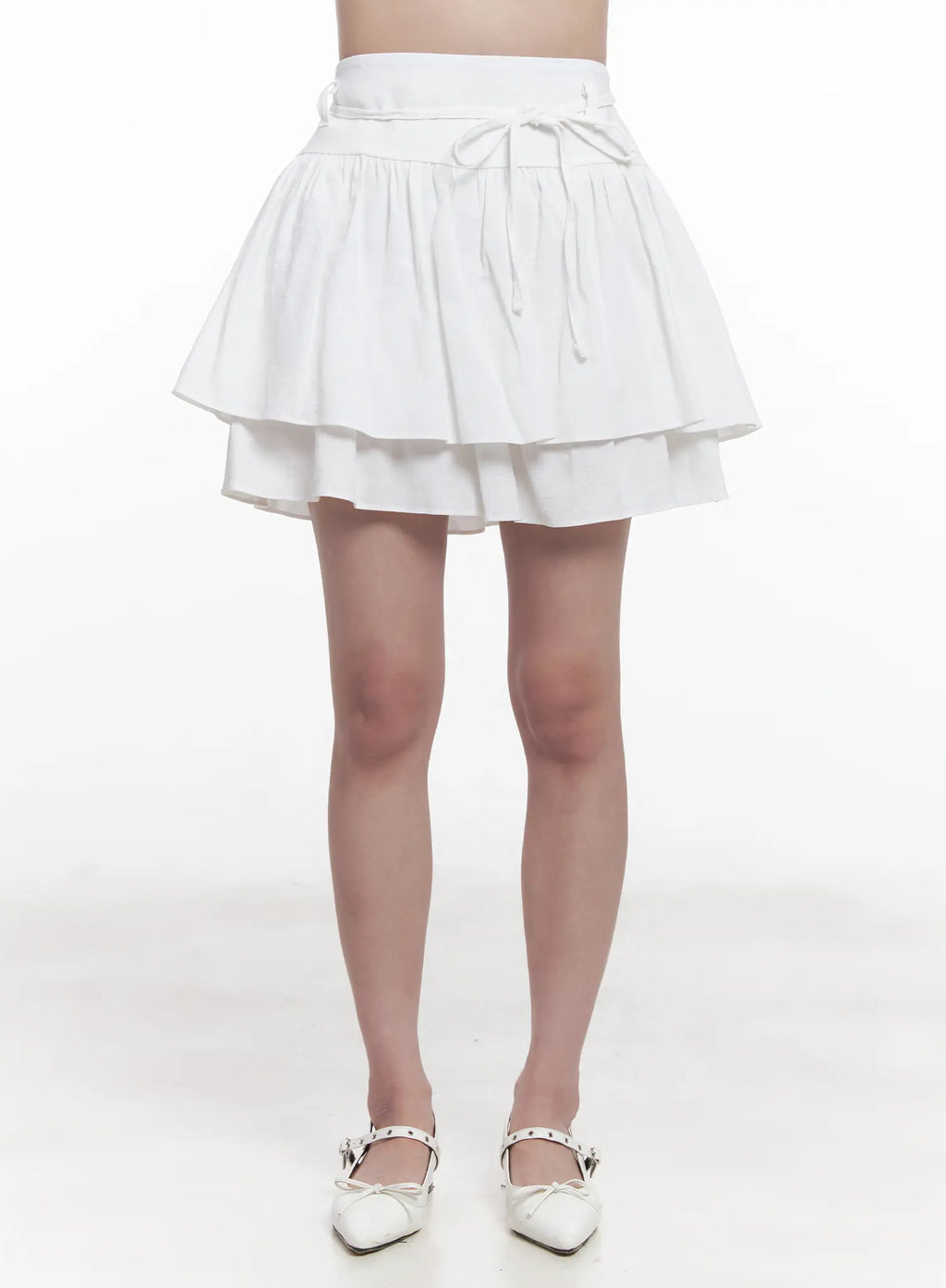 Flirty Ribbon Flared Mini Skirt CU523