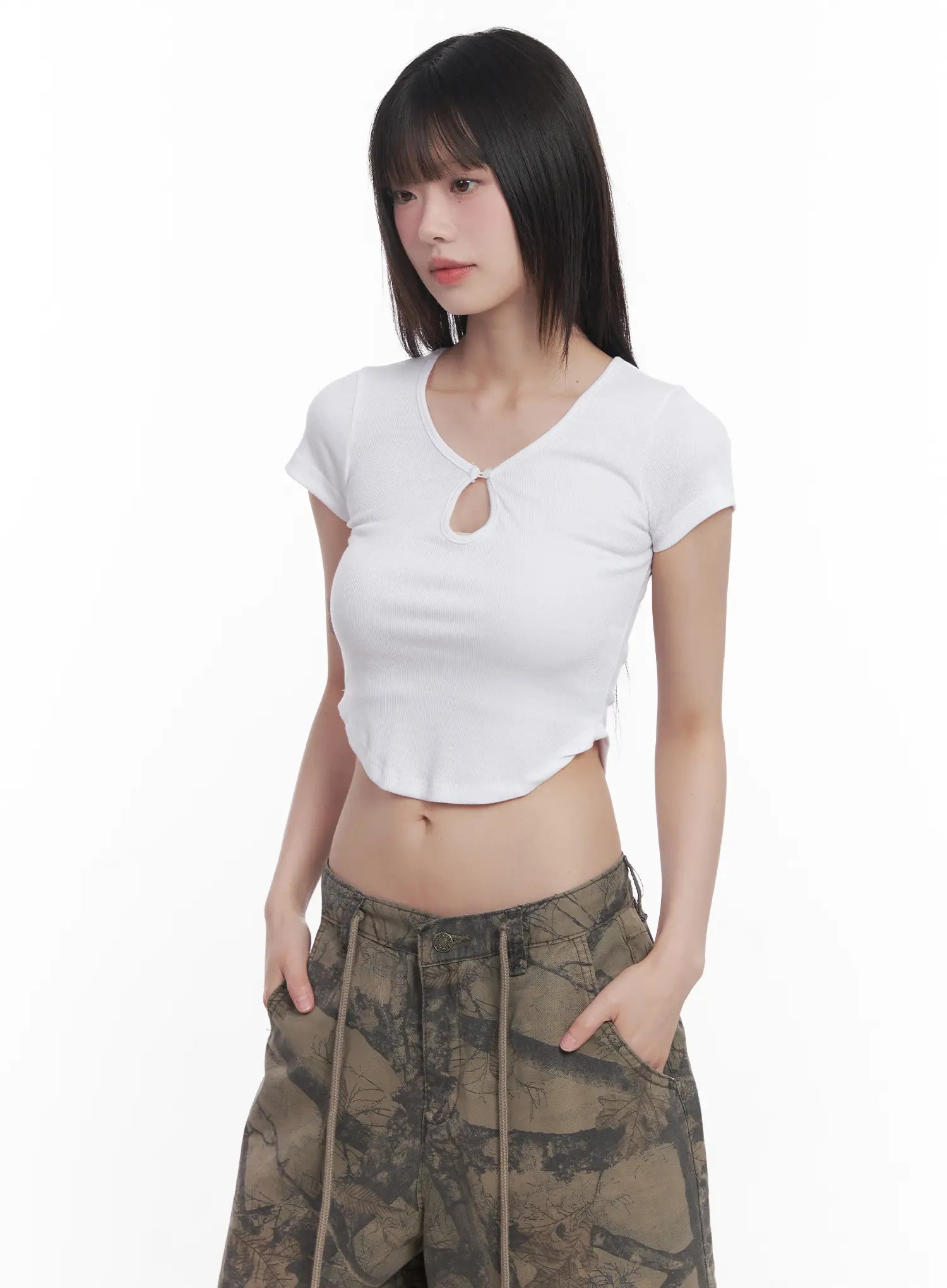 Cut-Out Crop Tee CU520