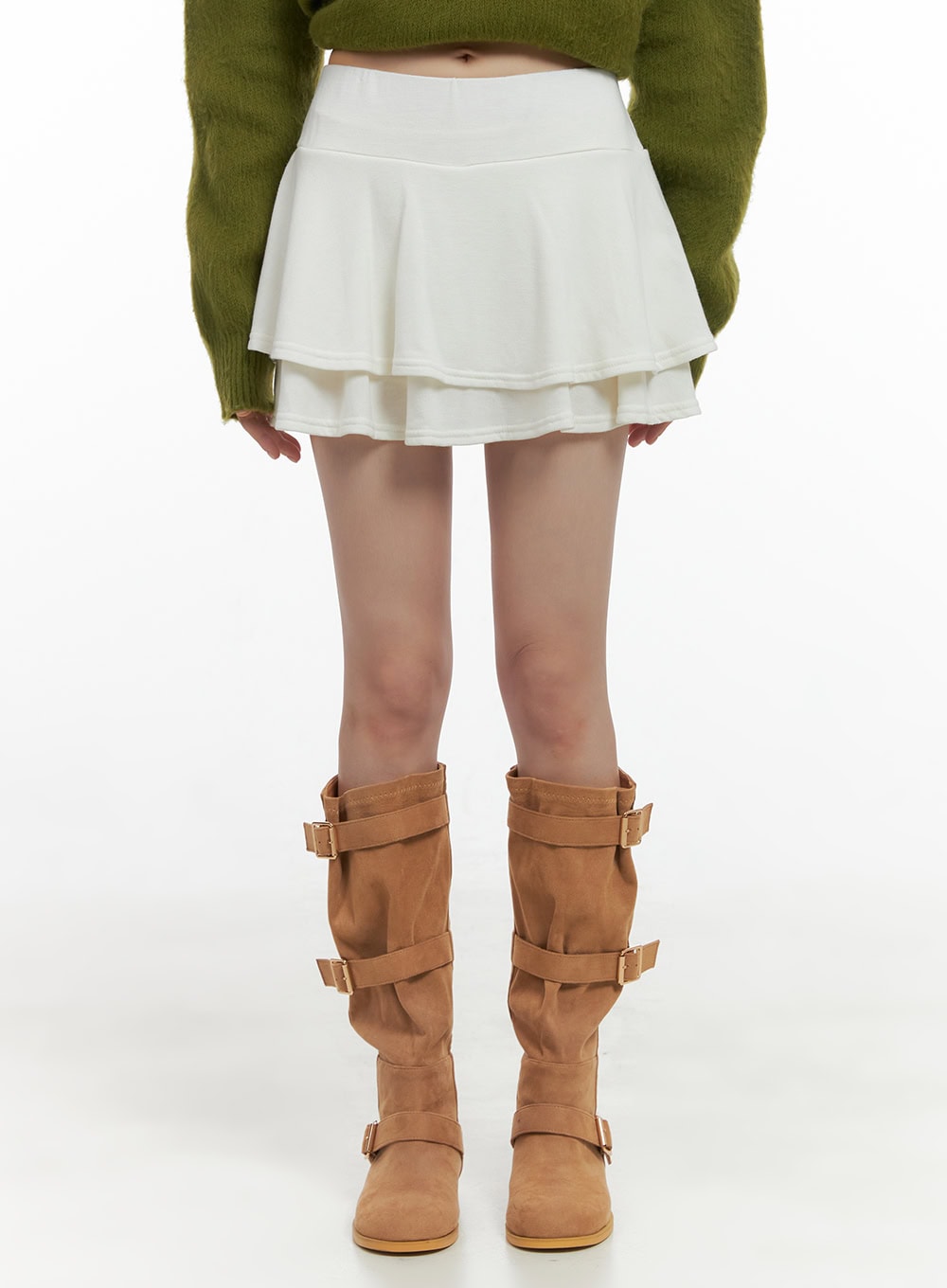 Chic Ruffle Band Mini Skirt CS410