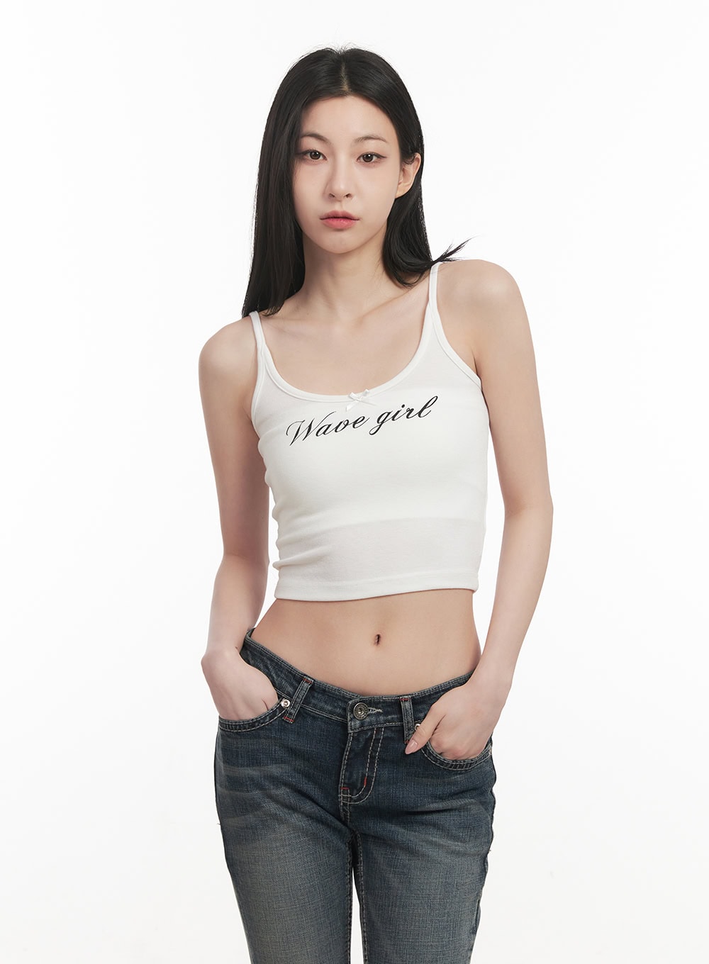 Ribbon Detail Cropped Cami CF514