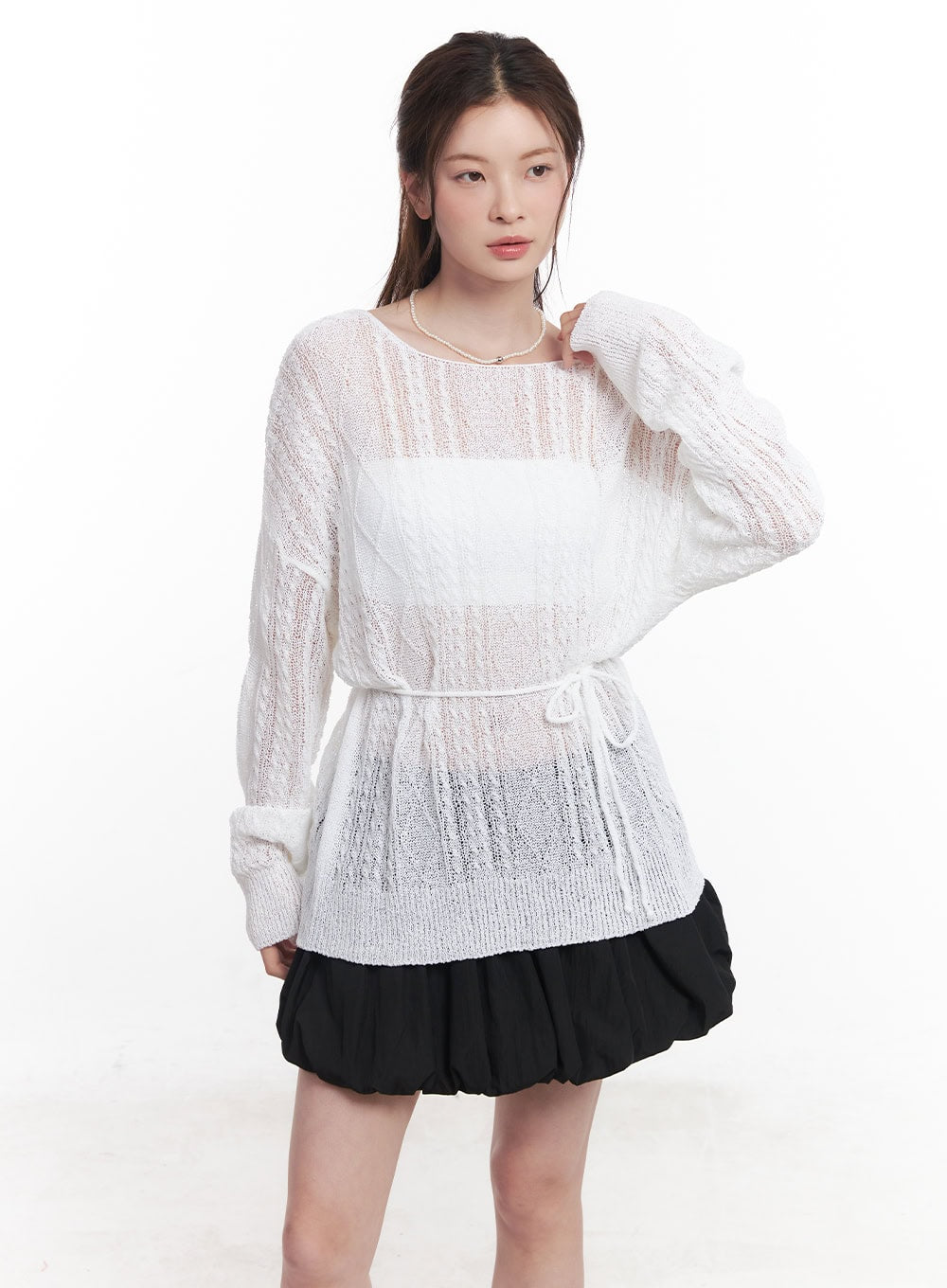 Sheer Oversized Sweater CY519