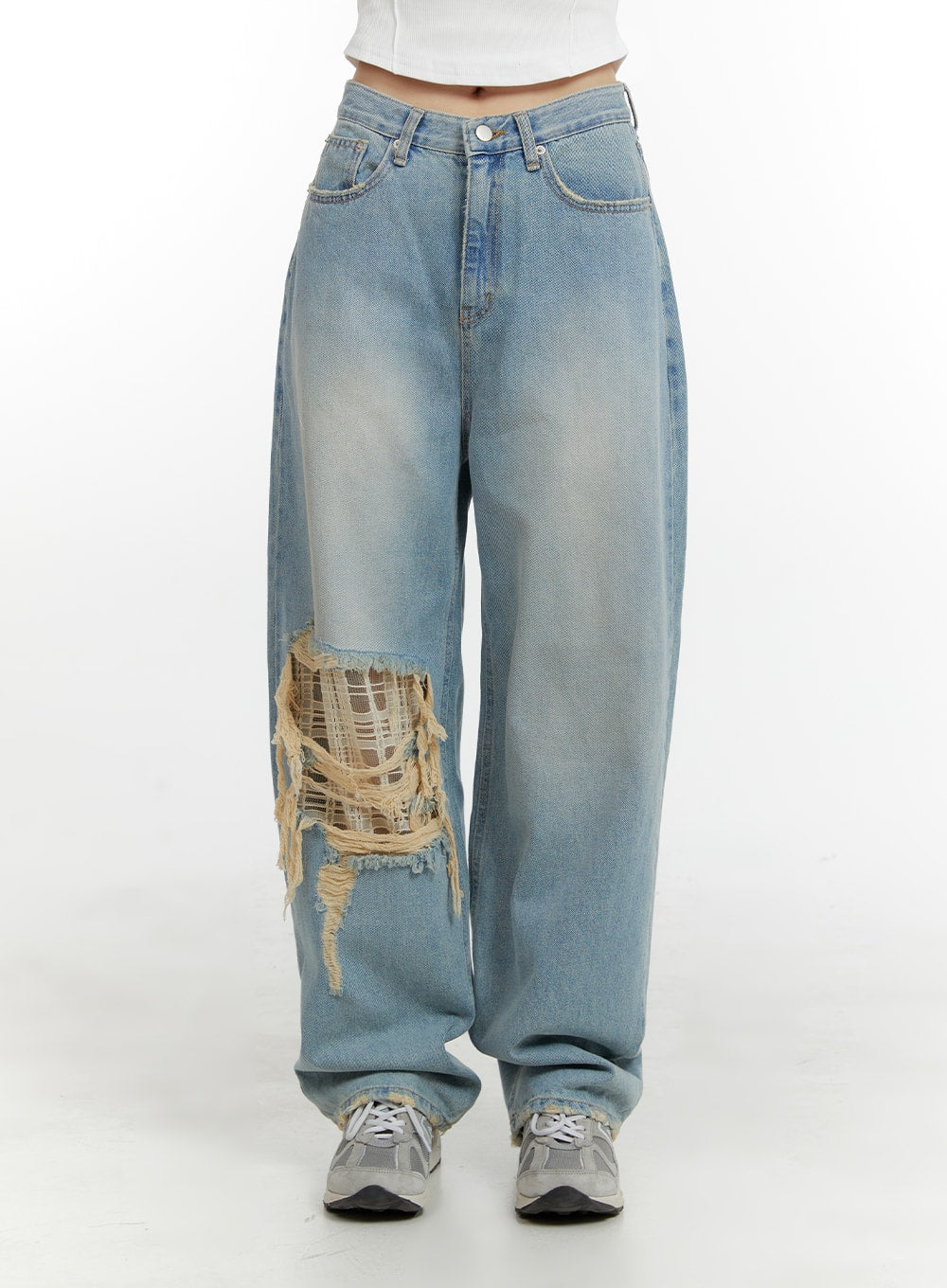 Ripped Baggy Jeans CA401