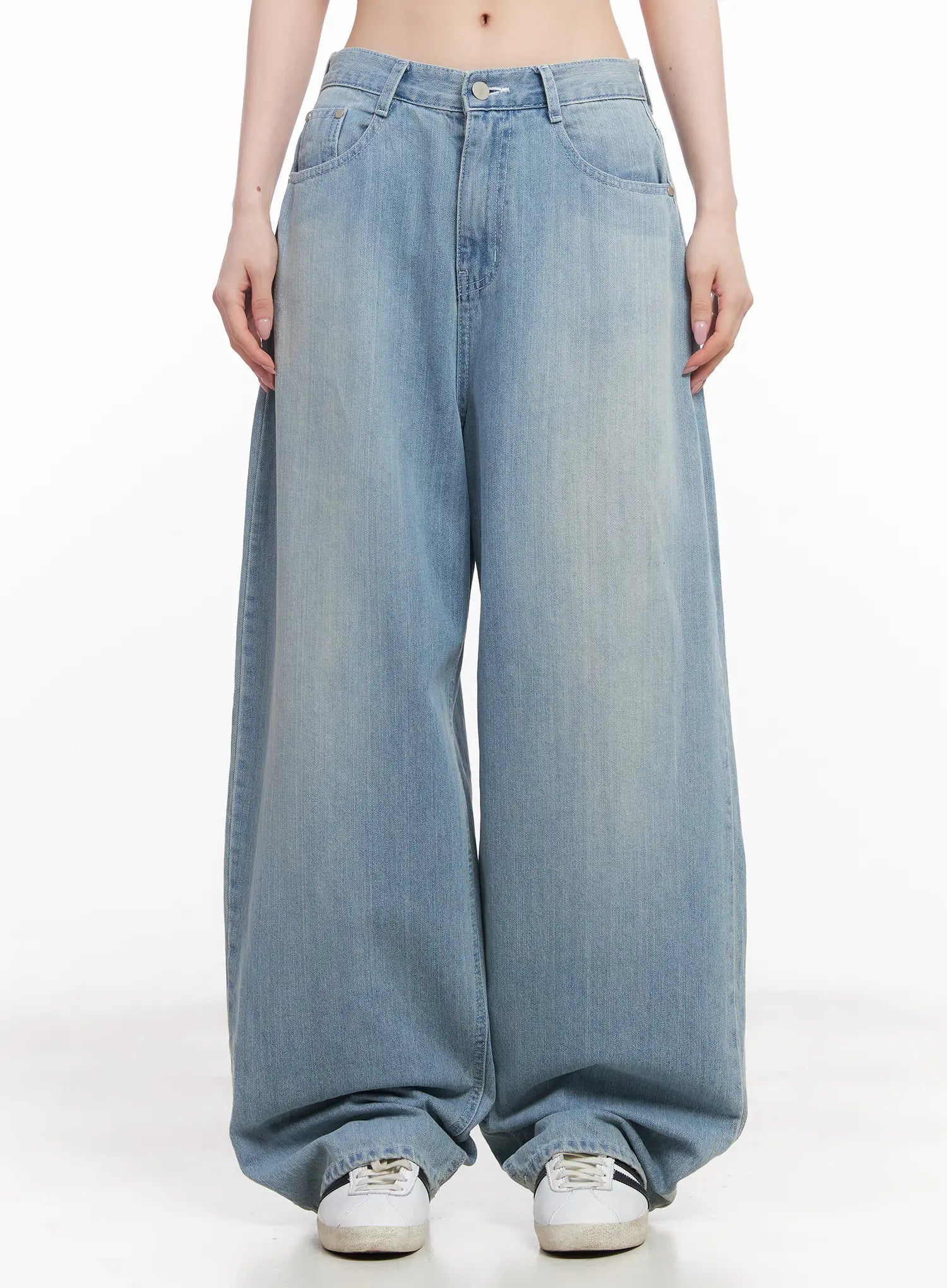 Rose Washed Baggy Summer Denim Jeans CU511