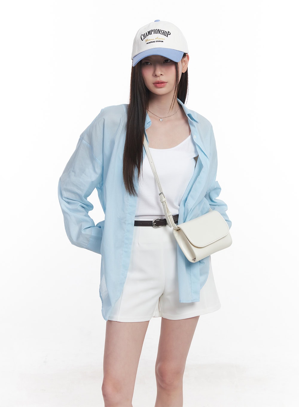 Sheer Cotton Collared Shirt CY515