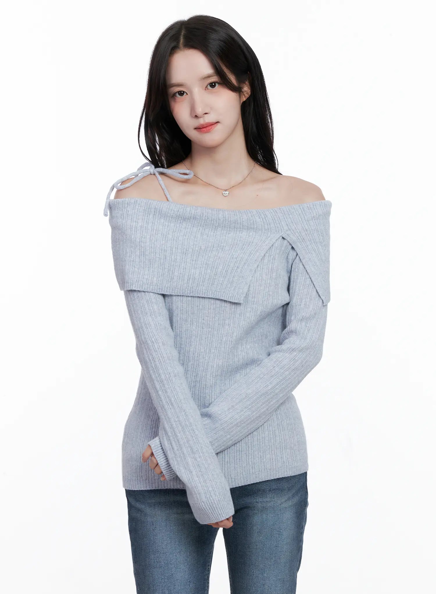 Elegant Ribbon Off-Shoulder Top CS519