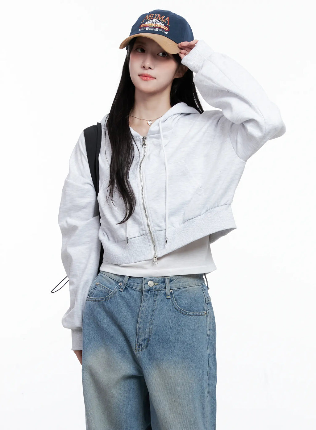 Cropped Zip-Up Hoodie CS519