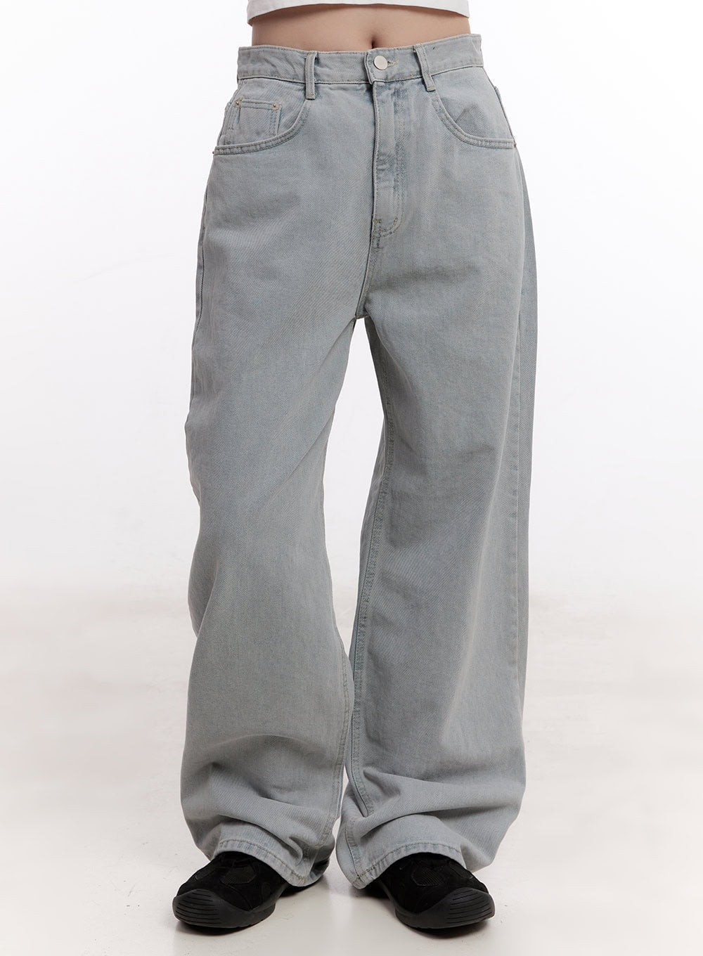 Casey Washed Baggy Wide-Leg Jeans CM526