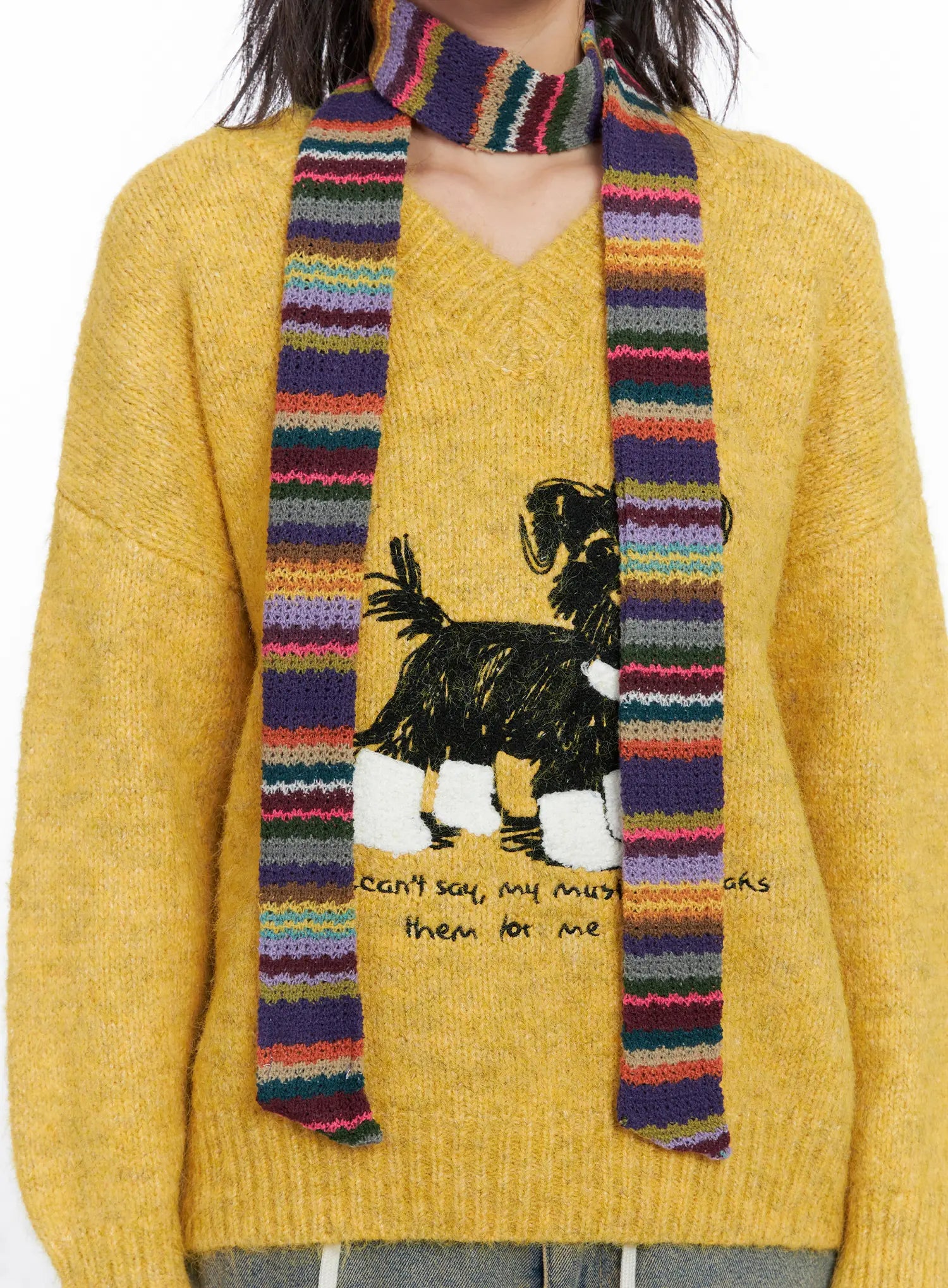 Multicolor Knit Scarf CO507