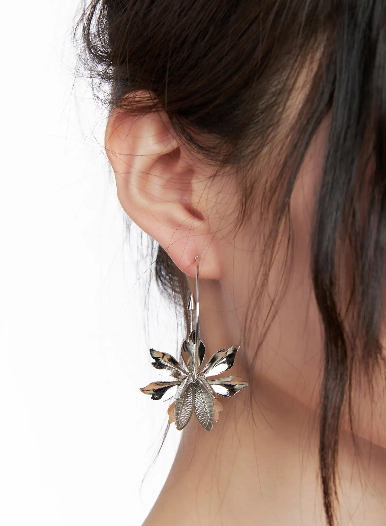 Floral Hoop Earrings CG519