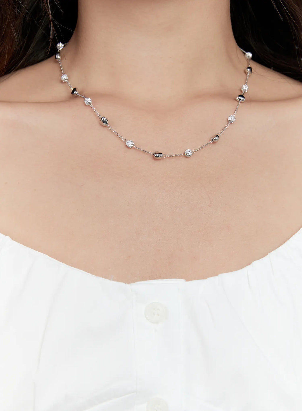 Cubic Heart Chain Necklace CG501