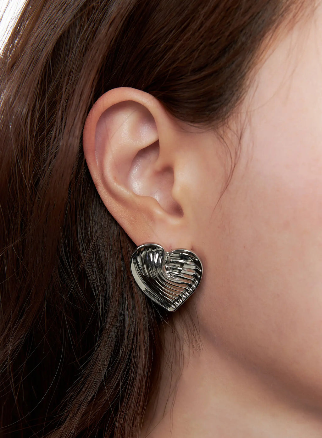 Textured Heart Earrings CG521