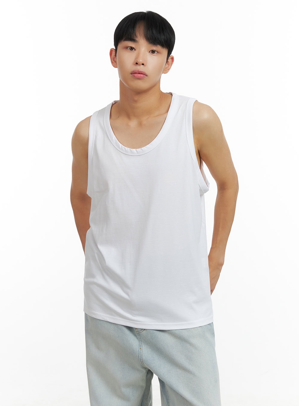 Men's Basic Oversized Cotton Tank Top CL429