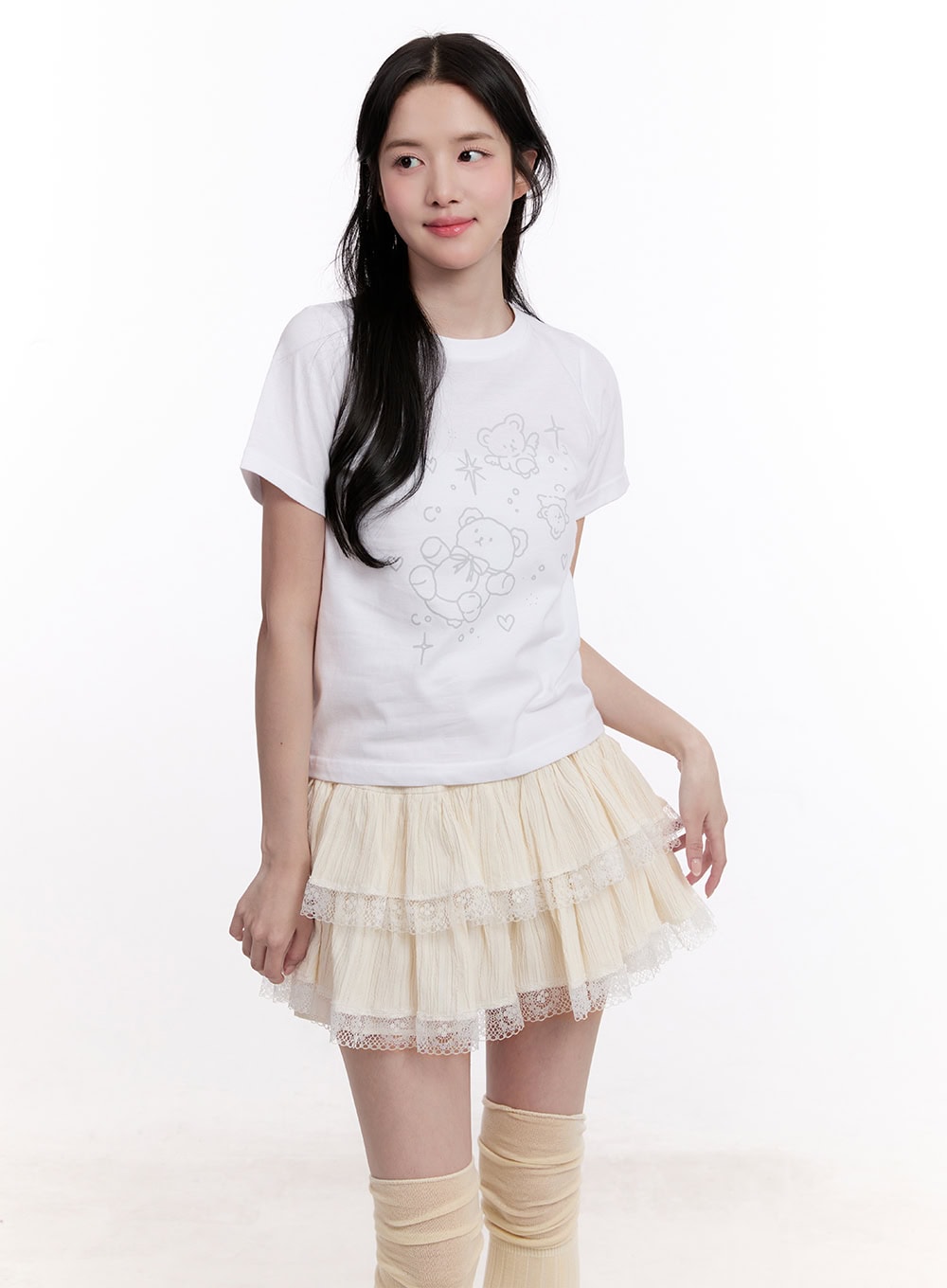 Teddy Bear Graphic Crop Top CM527