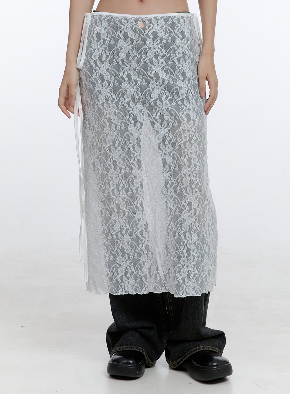 Lace Whisper Maxi Wrap Skirt CG414