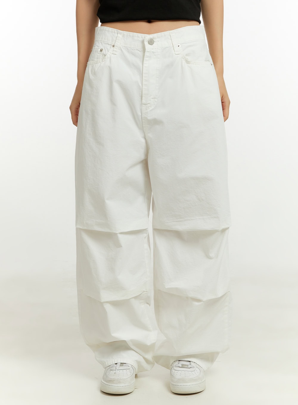 Summer Cotton Pintuck Wide Leg Pants CU428