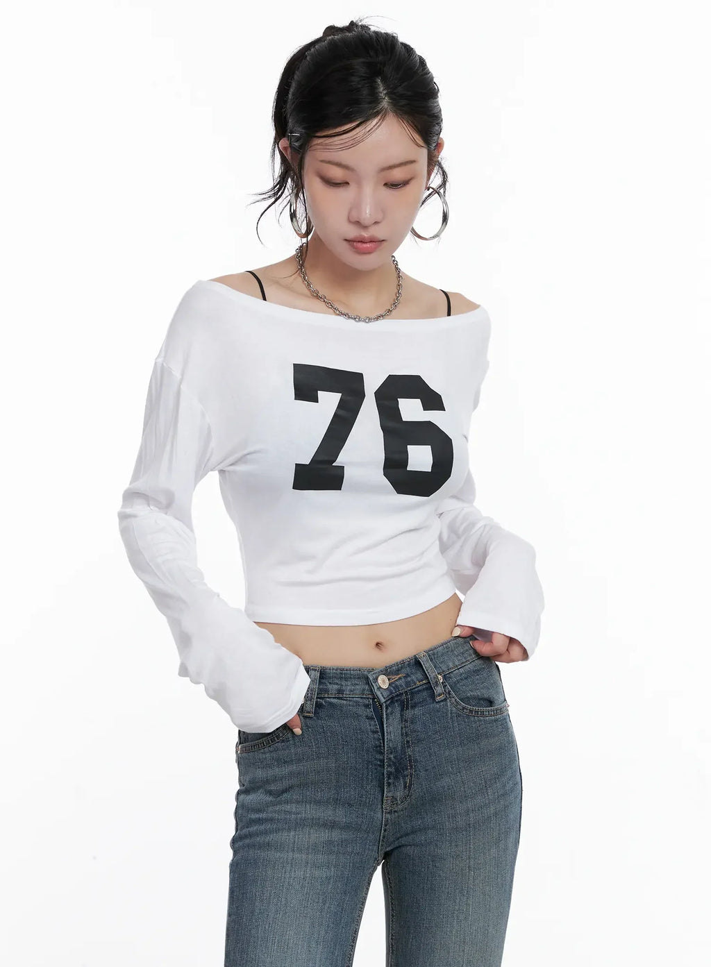 76 Long-Sleeve Crop Top CS510