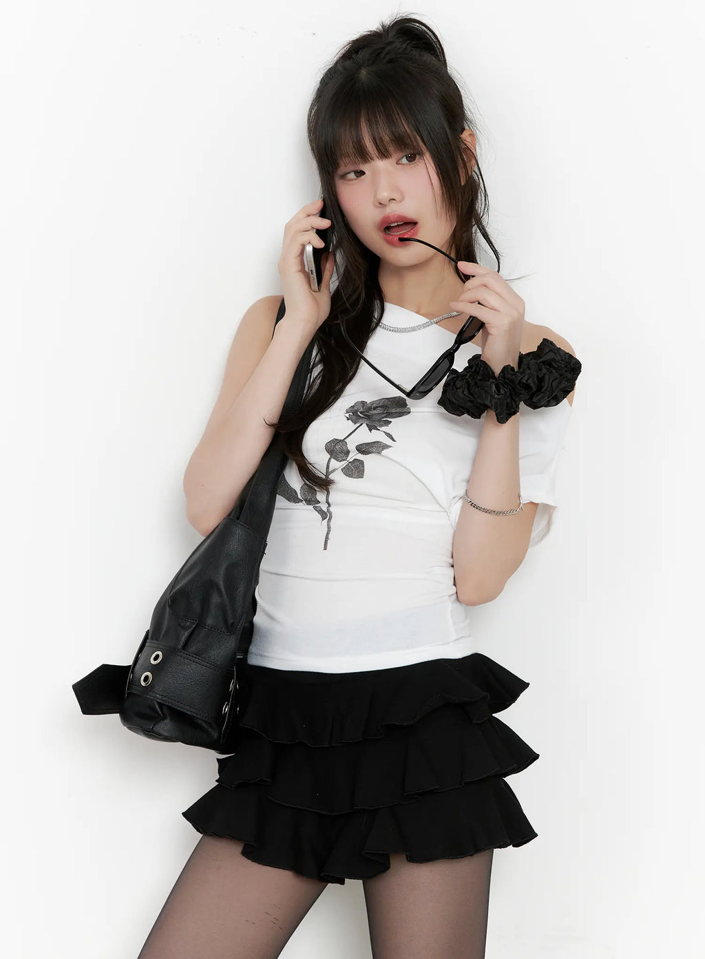 Black Rose Asymmetric Top CG518