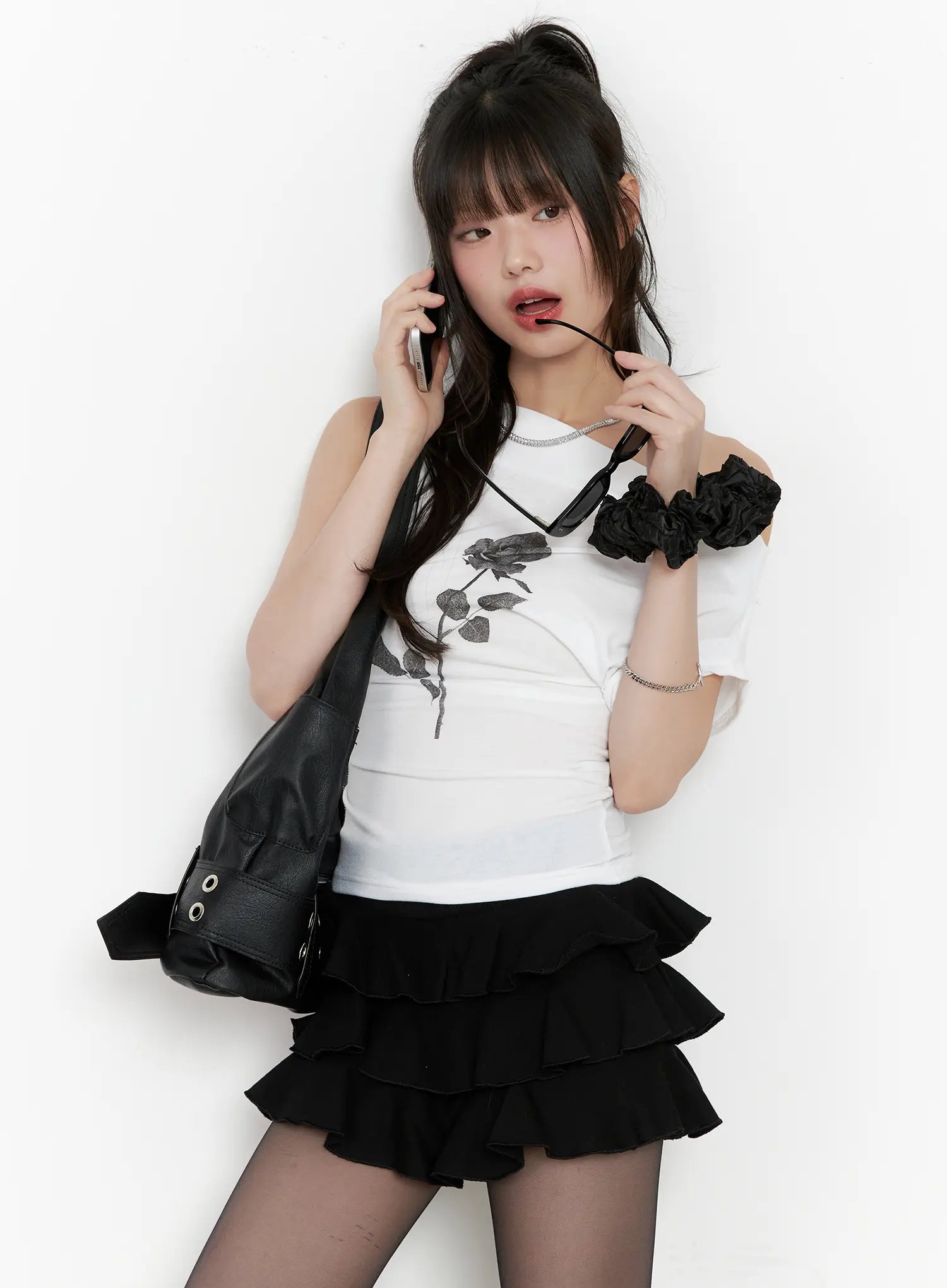 Black Rose Asymmetric Top CG518