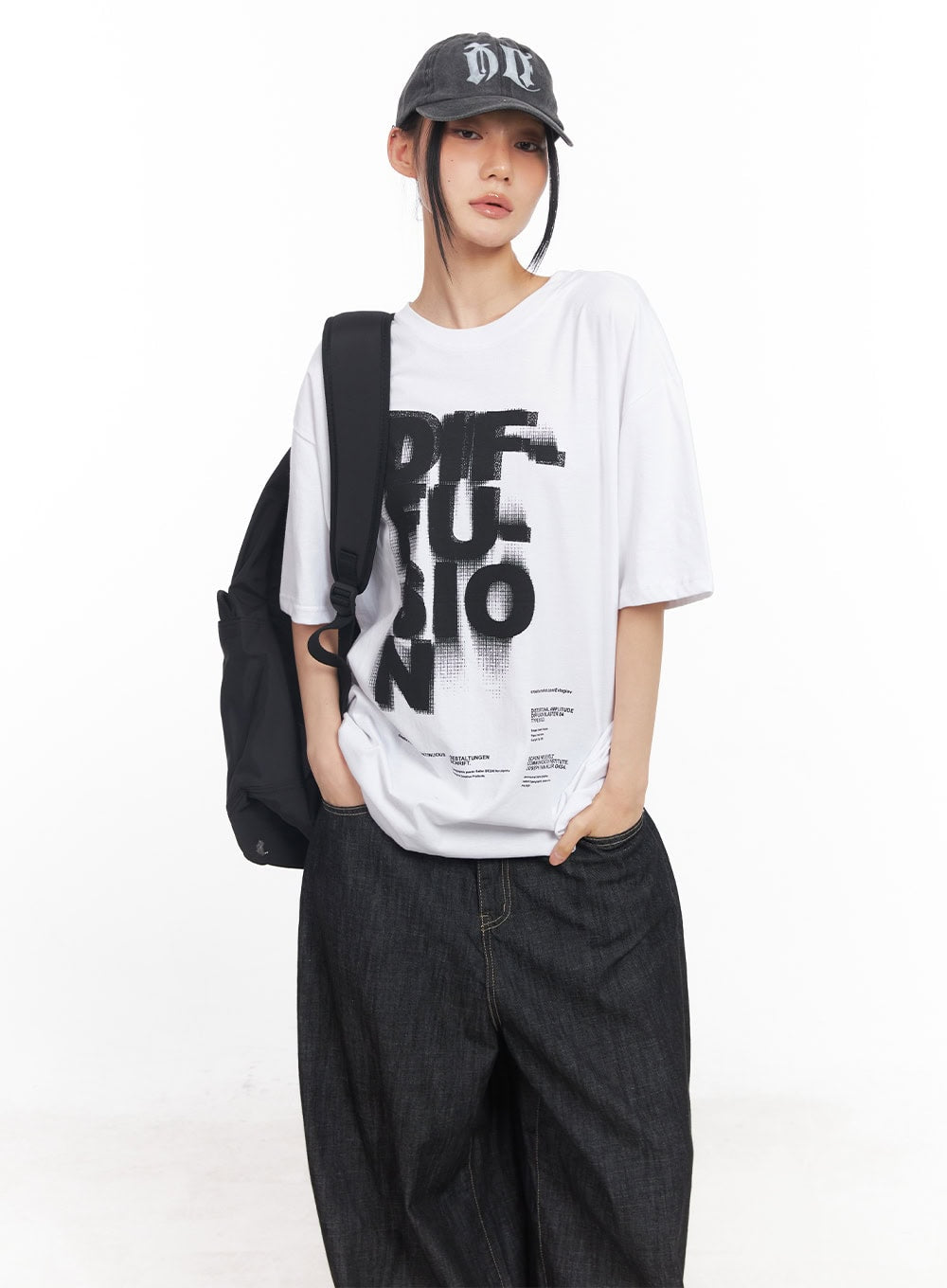 Spray Graphic Oversize T-Shirt  CY528