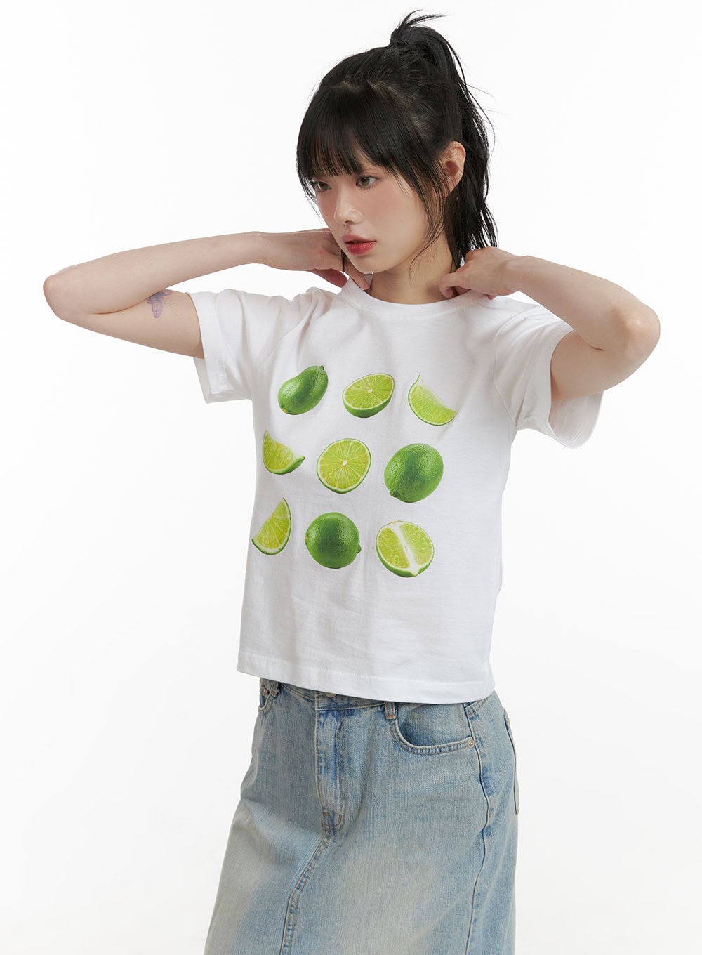 Lemon Lime Crop Tee CU410