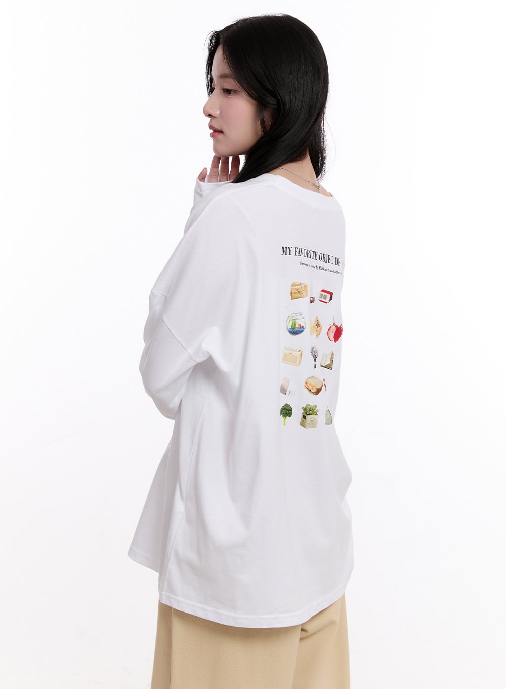 Graphic Oversize Long-Sleeve T-Shirt CM527