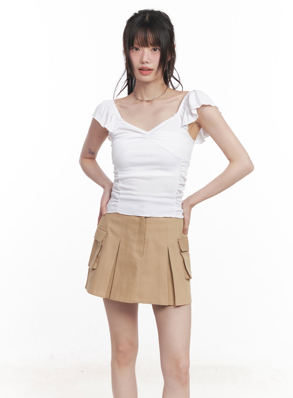 Frill Sleeve Cami Top CY520