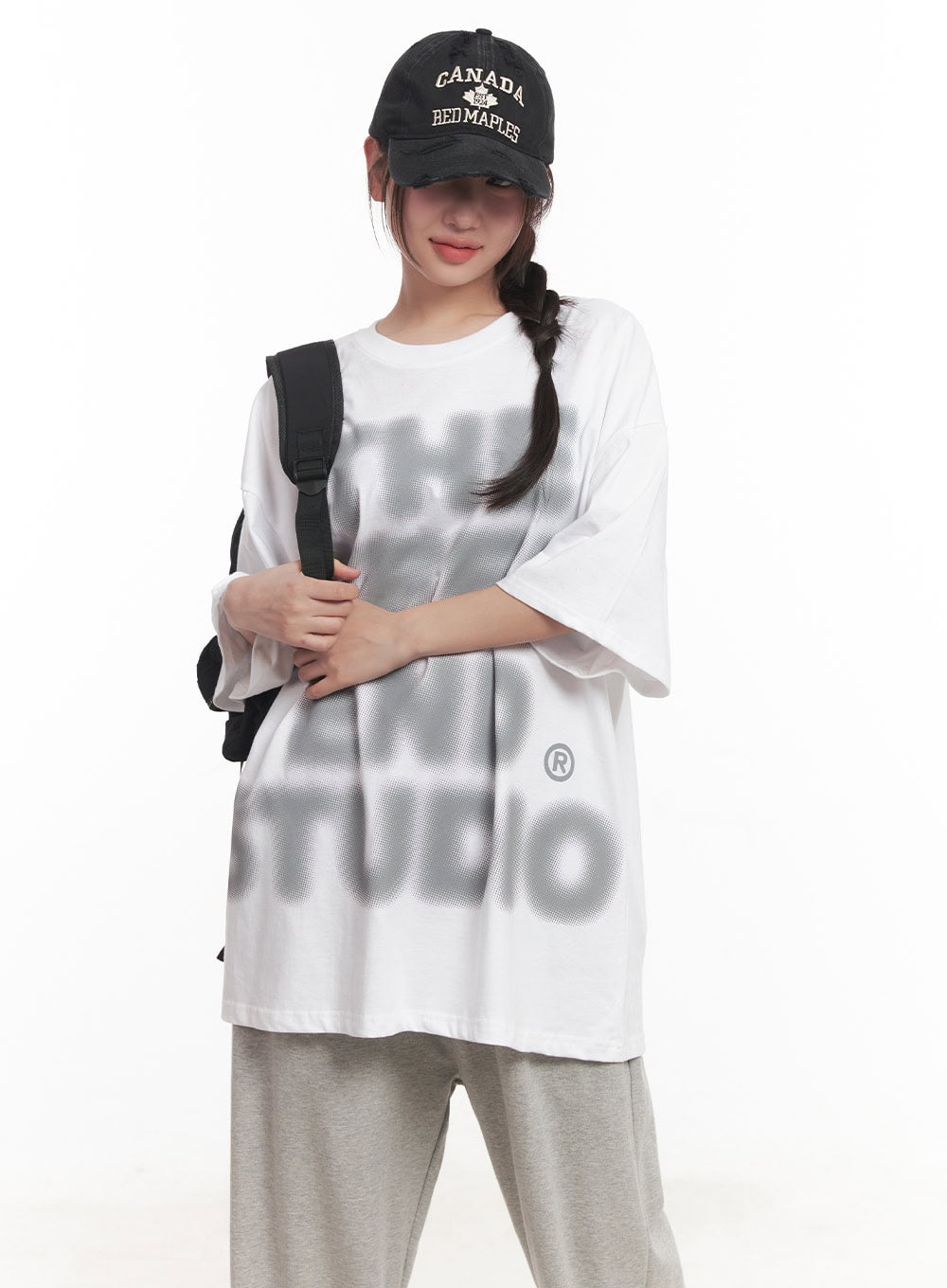 Blur Graphic Oversize T-Shirt CA529