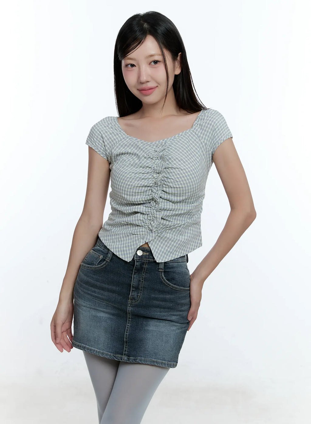 Shirred Slim-Fit Shirt CU527