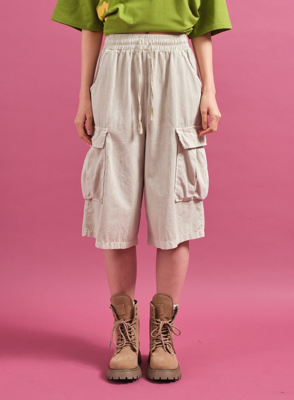 Banded Loose Fit Cargo Shorts CY18