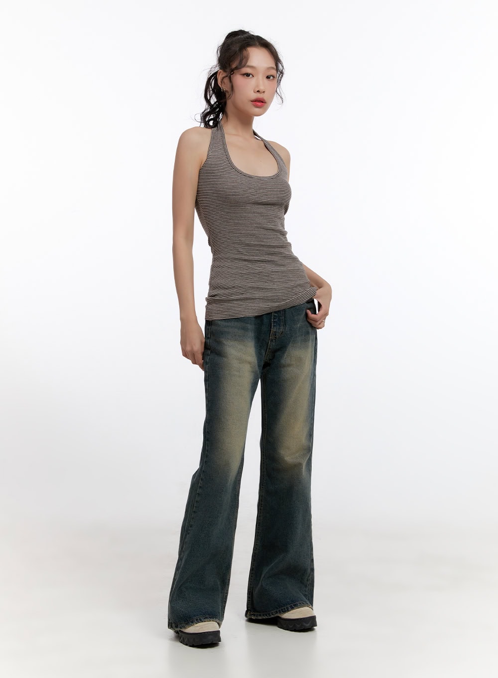 Yelena Denim Slim Fit Flared Jeans CN420
