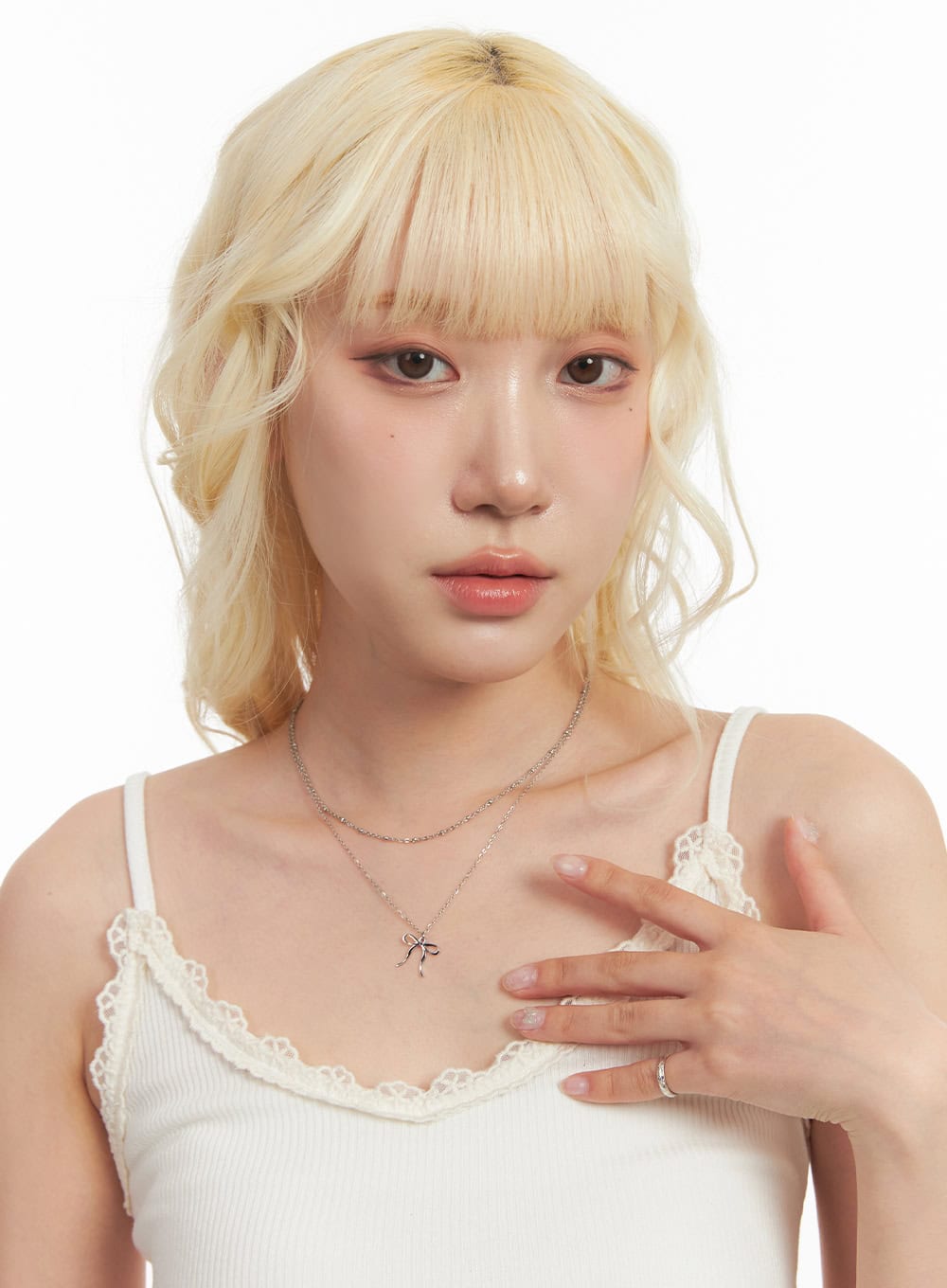 Limerence Two-Line Ribbon Necklace IF527