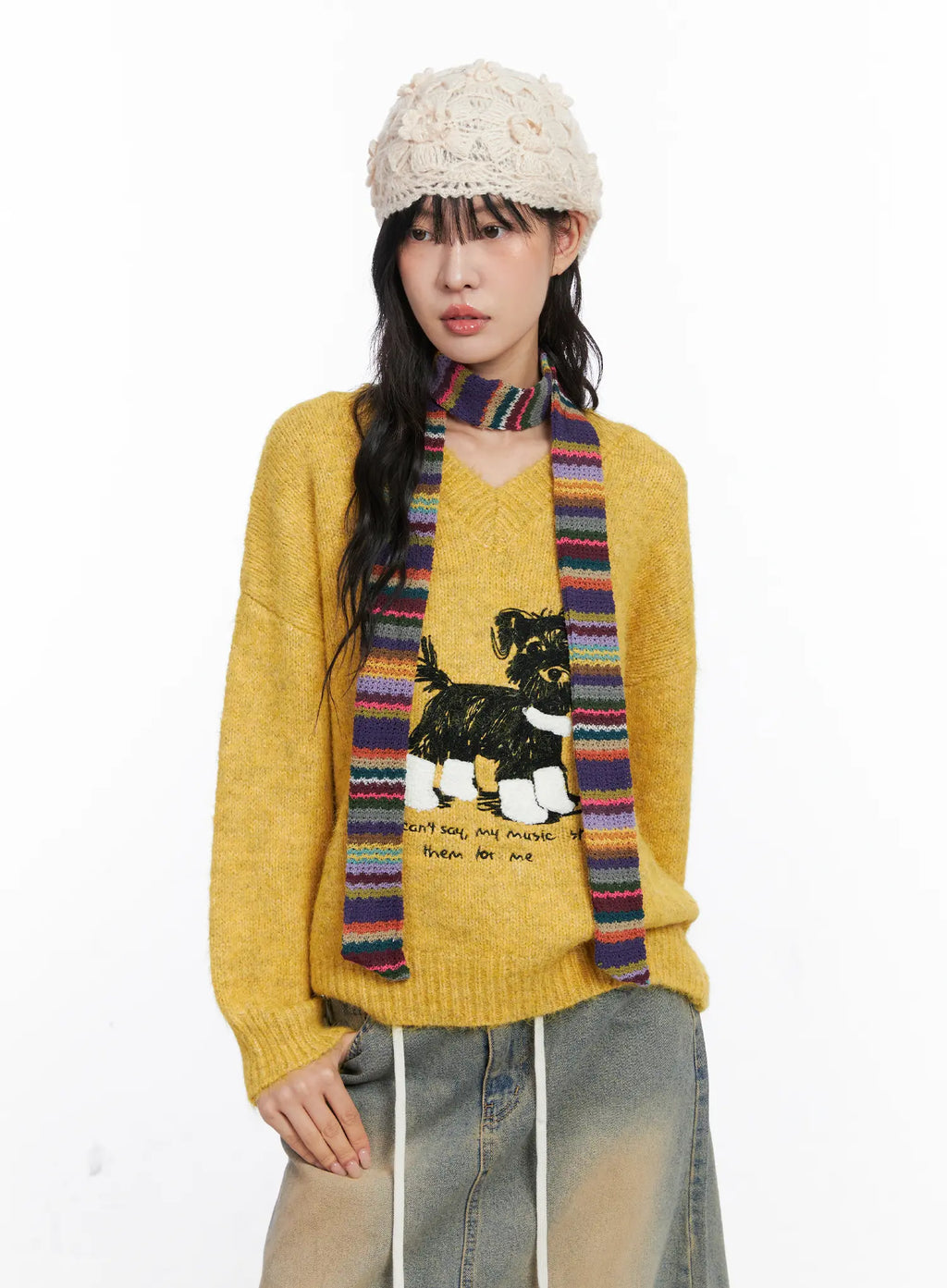 Multicolor Knit Scarf CO507