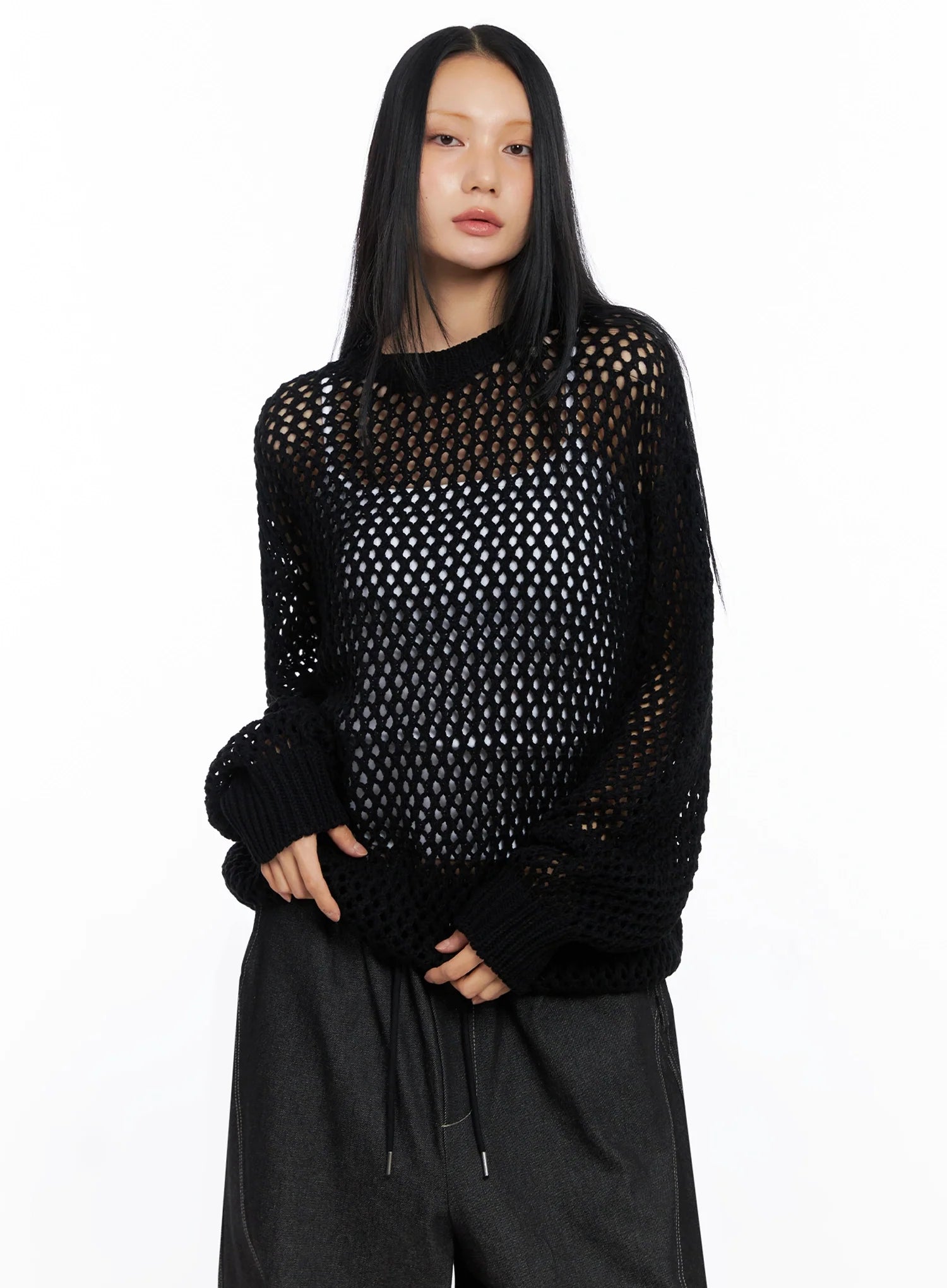 Mesh Knit Sweater CO516