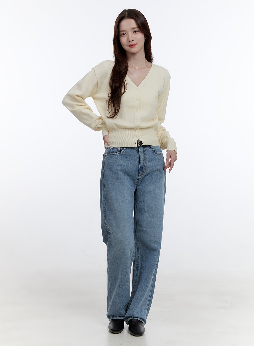 Elegant V-Neck Long Sleeve Cardigan OO407