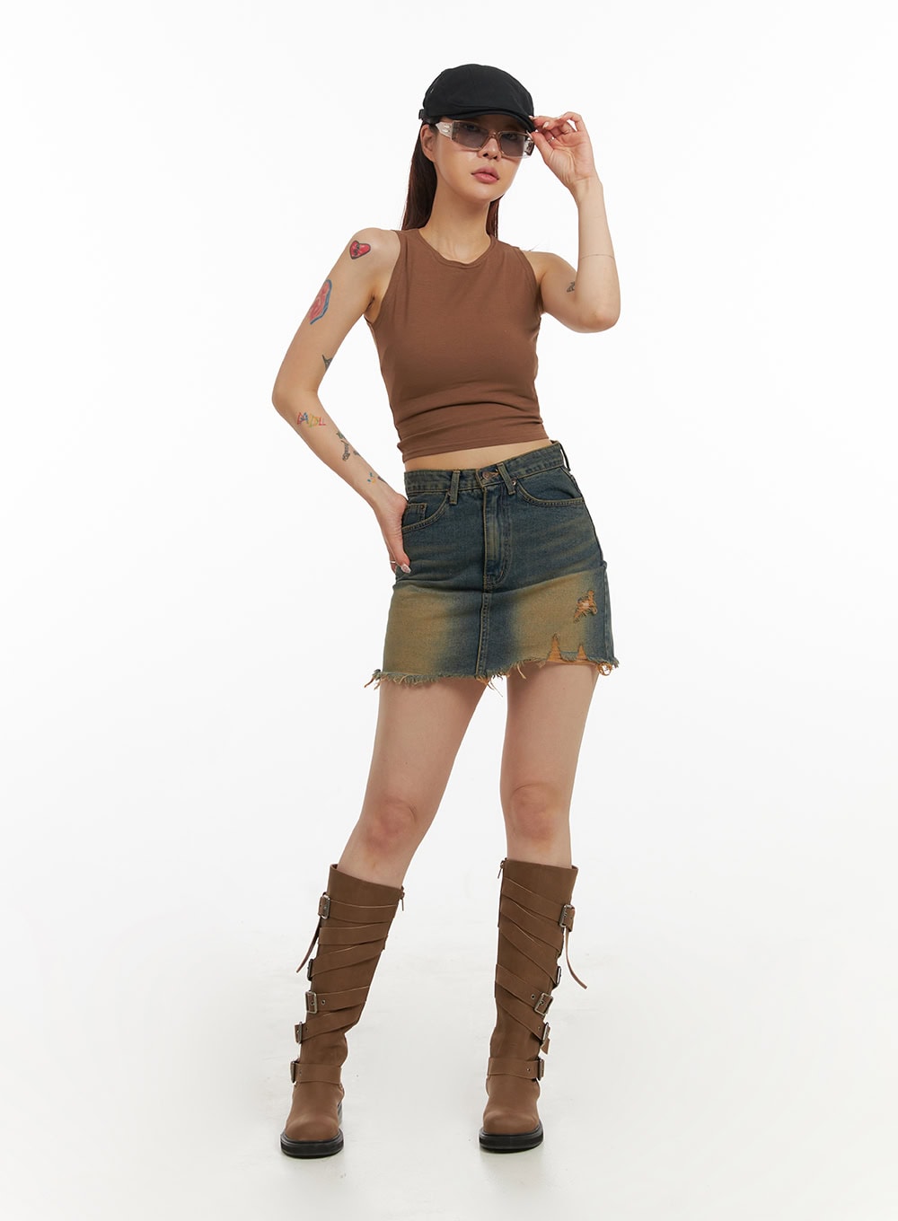 Basic Sleeveless Crop Top IY410