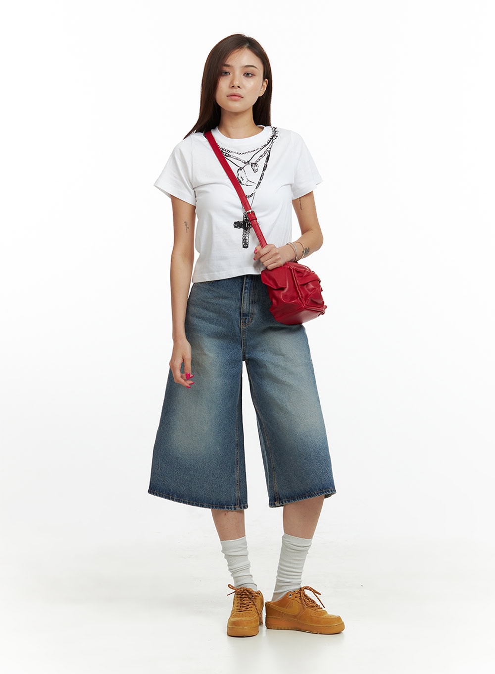 Cotton Graphic Crop Tee CU417