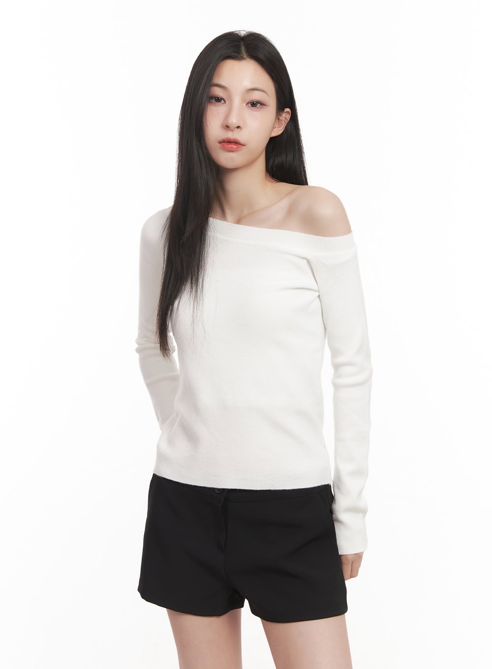 Elegant Off Shoulder Knit Top CN415