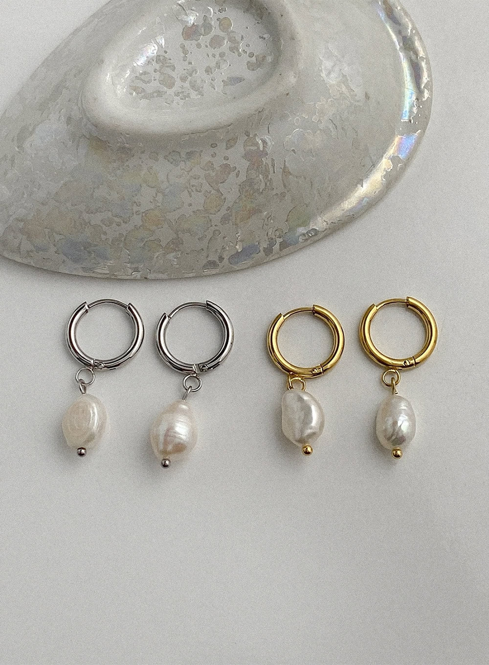 Dew Faux Pearl Drop Earrings IA517