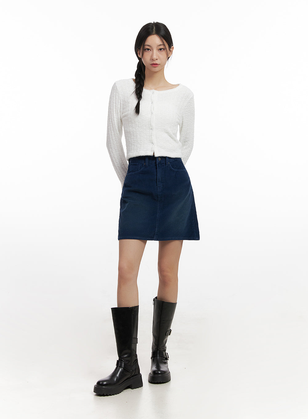 Cozy Denim Mini Skirt CN428