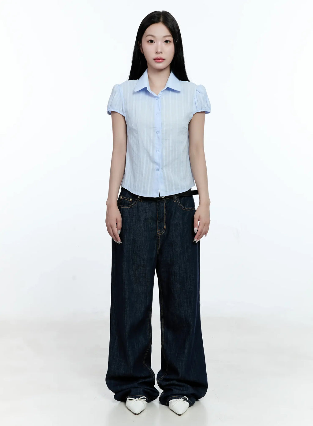 Nari No-Fade Wide-Leg Denim Jeans CG512